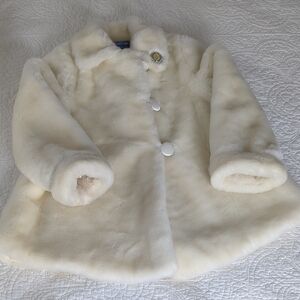 Walt Disney Cinderella Kids Cream Faux Fur Coat Size M